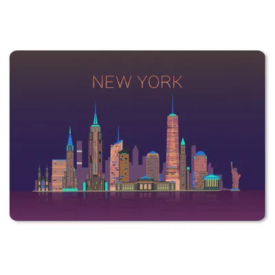 Produktbild von MuchoWow® Mauspad Mousepad New York - Skyline - Amerika 27x18 cm - Mousepads - Maus Mat - Pad - Mausunterlage - Büroartikel - Desk Matten