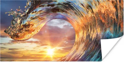 Produktbild von MuchoWow® Poster Meer - Sonne - Farben 120x60 cm - Bild