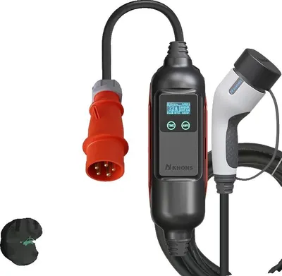 Produktbild von EV Tragbarer Ladegerät, 22 KW Leistungsabgabe, IP65 Bewertung, 22KW und 16A Adapter, Typ2-b