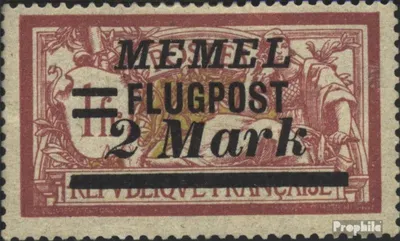Produktbild von Briefmarken Memelgebiet 1922 Mi 102 postfrisch Flugpostmarke