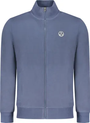 Immagine prodotto di Felpa da uomo blu con zip e logo applicato