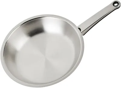 Imagen del producto de Sartén Silecomplaza, 28 cm, acero inoxidable 18/10, apta para todas las cocinas, incluyendo cocinas de inducción