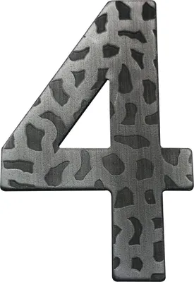 Produktbild von Hausnummer Ziffer 4 Ziffernblatt Türnummer Antik Schmiedeeisen schwarz verzinkt