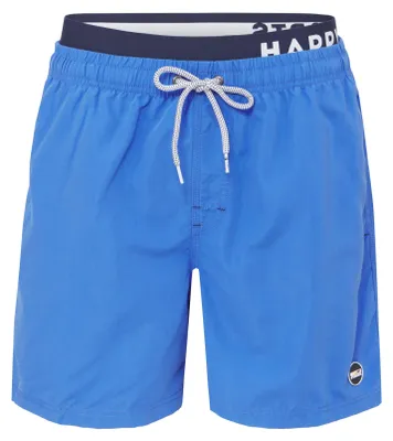Produktbild von HAPPY SHORTS Herren Badeshorts Strandshort Blau mit Waistband S - XXL - Farbe: blau, Grösse: XL