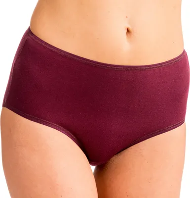 Produktbild von HERMKO 1150 Damen Taillenslip mit elastischen Abschlüssen aus 100% Baumwolle, Farbe:bordeaux, Größe:48/50 (XL)