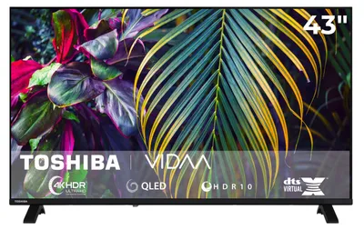 Produktbild von Toshiba 43QV1563DDW 43 Zoll QLED Smart TV VIDAA 4K Fernseher Dolby Vision HDR, Triple-Tuner (2026)