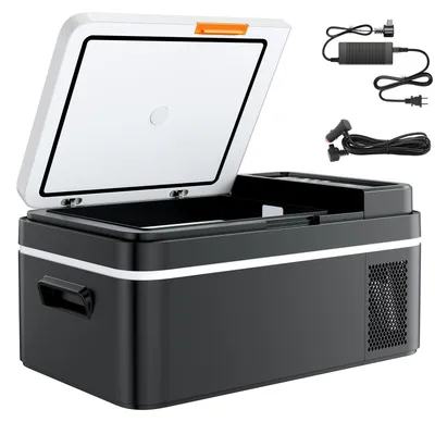 Produktbild von SucceBuy Elektrische Kompressor-Kühlbox 20 L, 12/24V DC mit App-Steuerung, 100–240 V AC tragbarer Autokühlschrank für Camping, Reisen, LKW und Angeln