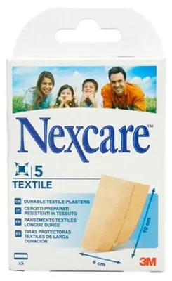 Immagine prodotto di Nexcare Cerotti Tessili, confezione da 5 cerotti, dimensioni 10x6 cm