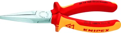Produktbild von Knipex 30 16 160, Spitzzange, 5 mm, 4,65 cm, Stahl, Rot, Gelb, 160 mm