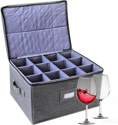 Produktbild von Glasen Schrankbox - Servicelager - Umzugslager - Mit Ausklappböden - 43x31x25 cm - Grau