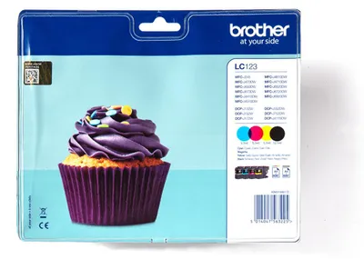 Produktbild von Brother LC-123VALBP, Schwarz, Cyan, Magenta, Gelb, 4 Stück(e), 600 Seiten, 600 Seiten, Multipack