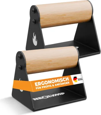 Produktbild von 2er-Set Liegestützgriffe mit ergonomischem Holzgriff