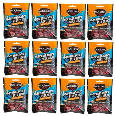 Produktbild von 12x Jack Link's Beef Jerky Sweet & Hot 60g