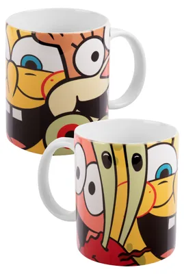 Produktbild von Spongebob Tasse - Allover - Kaffeetasse Becher Kaffeebecher aus Keramik 320 ml