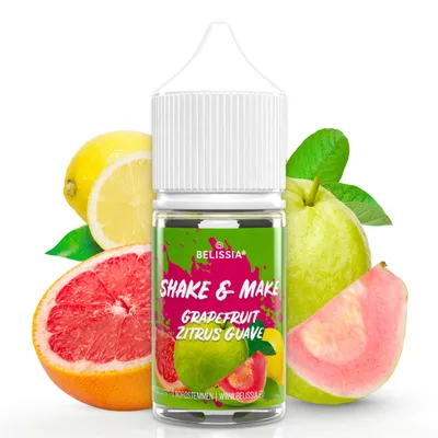 Produktbild von Belissia Shake and Make Grapefruit Zitrus Guave Refill - 30 ml hochdosiertes Lebensmittelaroma - zum Nachfüllen - Für Backen, Speisen, Getränke uvm