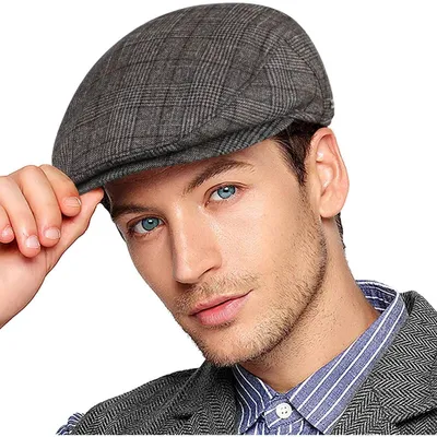 Productafbeelding van Schiebermütze, herenmodel, flatcap/newsboy, one size, donkerbruin