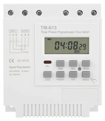 Immagine prodotto di Timer, 380 V, 4 kW, con 17 impostazioni di accensione/spegnimento