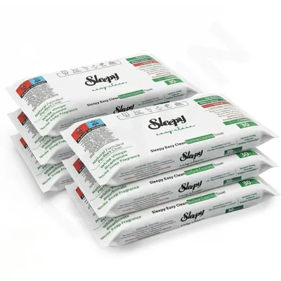 Produktbild von Sleepy Easy Clean Reinigungstücher – 30 Stück – Extra Stark & Dick Reinigungstücher 6-tlg