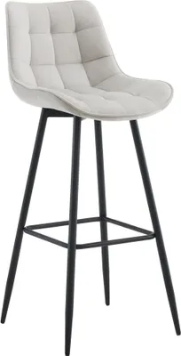 Produktbild von CLP Barhocker Dartford grau Material Samt