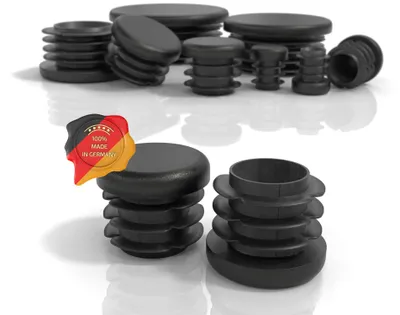 Zdjęcie produktu dla PD® Uszczelki pierścieniowe okrągłe, średnica 24 mm, do rur okrągłych - czarne końcówki | 20 sztuk