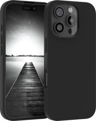 Produktbild von EAZY CASE Silikonhülle für Apple iPhone 16 Pro Silikon Backcover Schutz in Schwarz