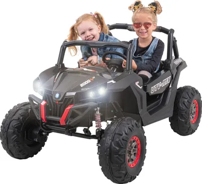 Produktbild von Actionbikes Motors UTV Buggy MX | 4x4 Allrad - Kinder Elektro Auto - 2,4 GHz Fernbedienung - 2 x 12 V Motoren - USB - AUX - Bluetooth (Schwarz)