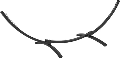 Image de Outsunny Support Pied de hamac Structure Robuste mšŠtal šŠpoxy, longueur 360 cm pour hamacs de 270 š€ 330 cm, gris