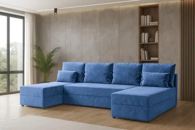 Zdjęcie produktu dla Narożnik KUBO U FIT z funkcją spania i pojemnikiem na pościel sofa narożna