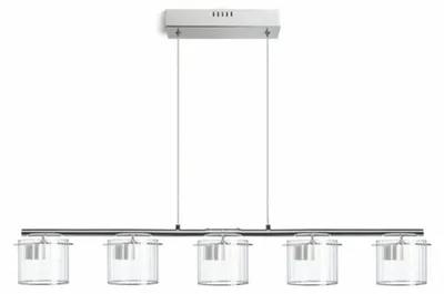 Zdjęcie produktu dla ESTRA V lampa wisząca białe szkło przezroczyste 230V LED 5x5W 3000K