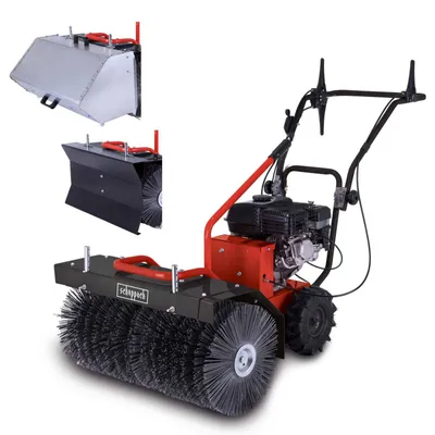 Produktbild von Scheppach Benzin Kehrmaschine SC2700P - 6,5PS | 70cm Kehrbreite | 1x Vor- 1x Rückwärtsgang | inkl. Auffangbehälter und Schneeschild