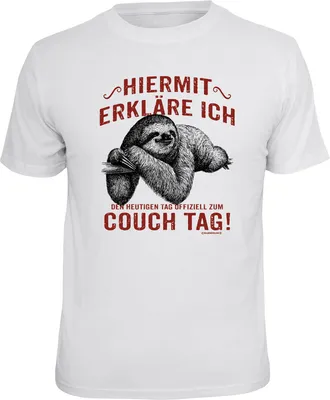 Produktbild von T-Shirt Serie Couchtag mit Fun Design XXL aus 100% Baumwolle, lizenziert