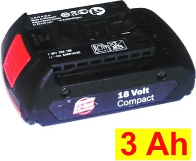 Produktbild von Original Bosch Akku 18 V Compakt Neu Bestückt mit 3.0 Ah Samsung Zellen 3000 mAh