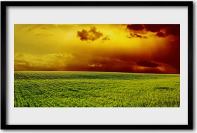 Produktbild von Bild 60x40 MDF-Rahmen Wandkunst Feld Landschaft