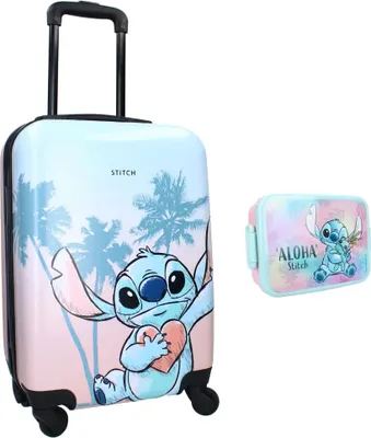 Produktbild von Disney Lilo und Stitch 2 tlg. Set Trolley Koffer Reisekoffer plus Lunchbox