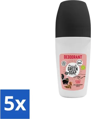 Productafbeelding van Marcel's Green Soap - Deodorantroller - Argan & Oudh - Langdurige frisheid - 50 ml - Voordeelverpakking - 5 stuks