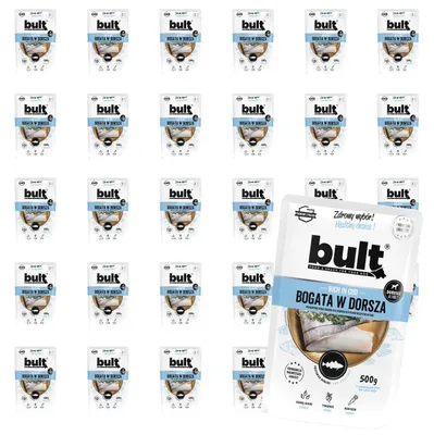 Produktbild von Bult | Feuchte Nahrung für Hunde Dorsch - 30x500g - 75% Fleisch - Ohne Künstliche Zusätze - Protein Spender