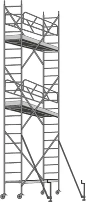 Produktbild von Alu Fahrgerüst Mod. B - Breite: 0,60 m, Länge: 2,00 m - Arbeitshöhe: 7,15 m