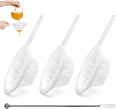 Image de Jeu de trois tamis fins, mailles 100/300/400, en plastique, pour la cuisine