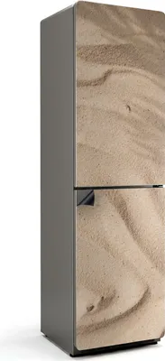 Produktbild von Sandstruktur mit Wellen – Magnetische Kühlschrank Abdeckung – Dekorfolie magnetisch Küche – Kühlschrank Magnet Deko – selbstklebende Magnettafel – Magnetfolie für Kühlschranktür – 60x205 cm