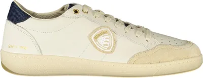 Produktbild von Herren Sportschuh Weiß - Kontrastdetails Blau, Herausnehmbares Fußbett