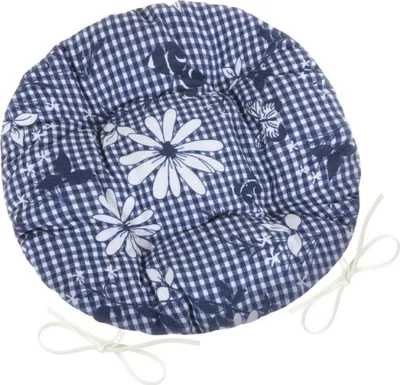 Obrázok produktu pre DITA okrúhly prešívaný sedák – priemer 40 cm – modrý