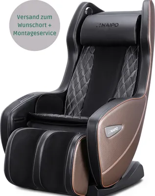 Image de Chaise de massage NAIPO Shiatsu Fauteuil de massage avec tapotement Pétrissage Système de massage à air Bluetooth 3D Surround Sound Musique