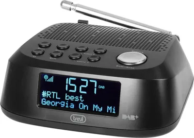 Produktbild von Trevi RC 80D4 Dab - Elektronisches Uhrenradio mit Empfänger Digital Dab/Dab+, großes LED-Display, Sleep-Funktion, Snooze-Funktion, Farbe Schwarz