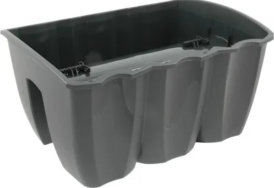 Produktbild von Blumenkasten 40cm Hängetopf Blumentopf Balkontopf Geländertopf DCRO Anthrazit