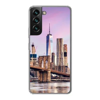 Produktbild von MuchoWow® Handyhülle Schutzhülle Hülle für Samsung Galaxy S22 Brooklyn Bridge und die New Yorker Skyline Silikon Softcase Handy Hülle - Mobiltelefonhülle