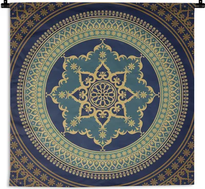 Obrázek produktu pro MuchoWow® Tapiserie Věšení na zeď Mandala staromódní 150x150 Tapiserie dekorace Nástěnná šála