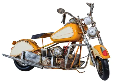 Produktbild von Modellmotorrad Nostalgie Blech Metall Motorrad Oldtimer Antik-Stil 60cm