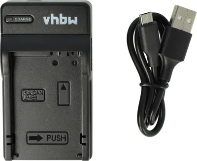 Produktbild von vhbw USB-C Ladegerät kompatibel mit Canon EOS 600D, 650D, 700D, Kiss X5, 550D, Kiss X4 Kamera Camcorder - Ladeschale + USB-C Kabel Ladeanzeige