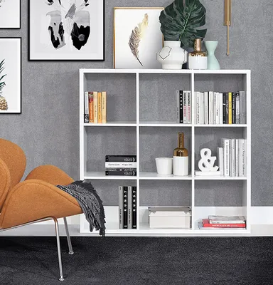 Produktbild von Regal Bücherregal Standregal Wohnzimmer weiß 107cm