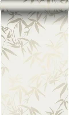 Produktbild von Origin Wallcoverings Tapete Bambusblätter Beige 53 cm x 10.05 m